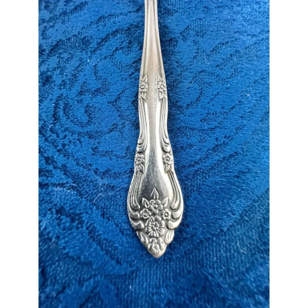 Rogers Dream Rose Stainless Korea Floral Pattern Salad Fork Silverware Glossy